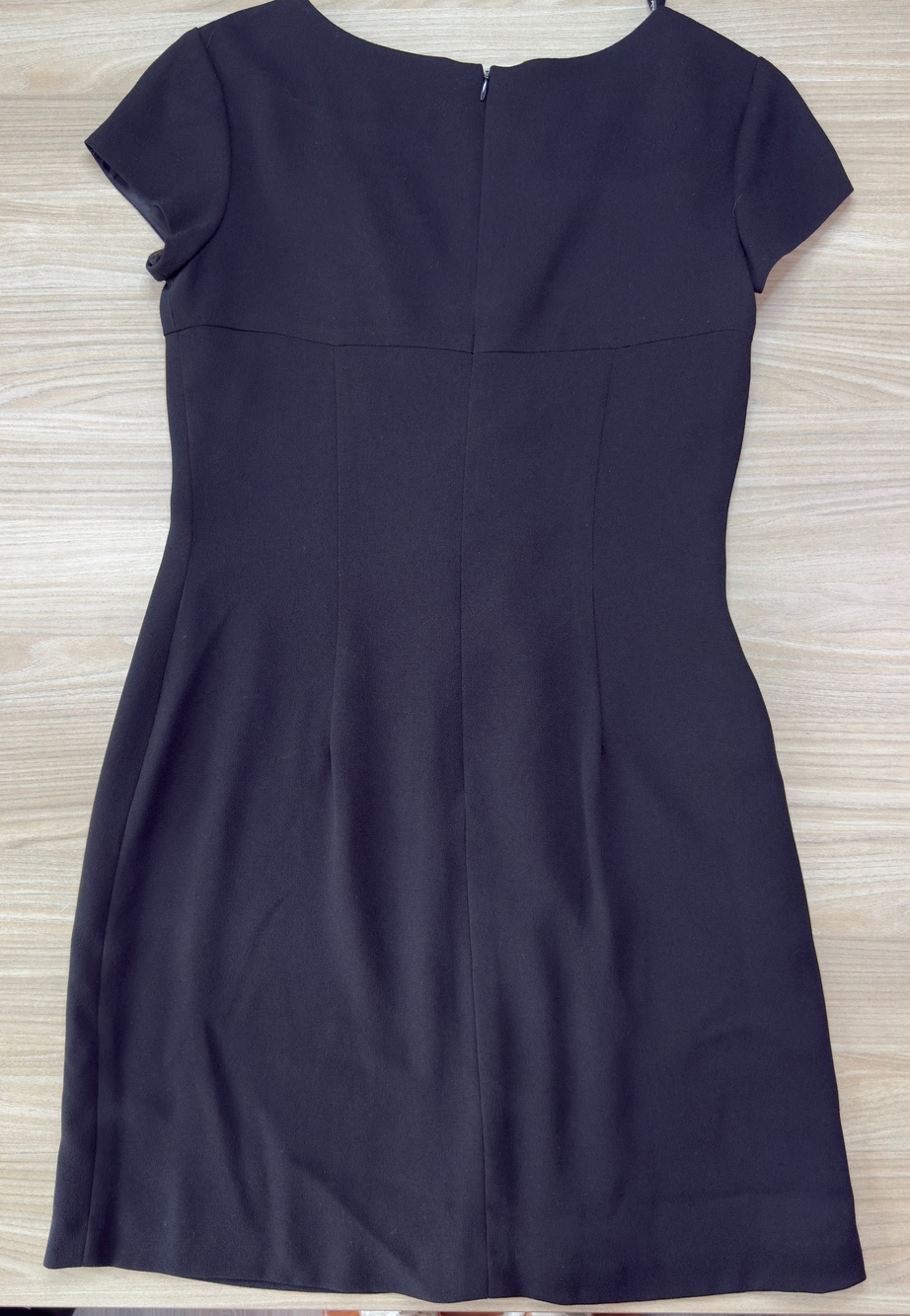 Nicole Miller New York Women's Black Sheath Dress Size 12 Short Sleeve Cocktail